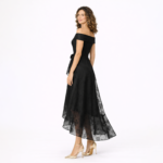 Elegant Black Off The Shoulder Dress - Image 4