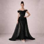 Elegant in Emerald Green Gown - Image 6