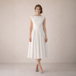 Felicia White Midi Dress - Image 6