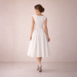 Felicia White Midi Dress - Image 7