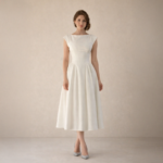 Felicia White Midi Dress - Image 2