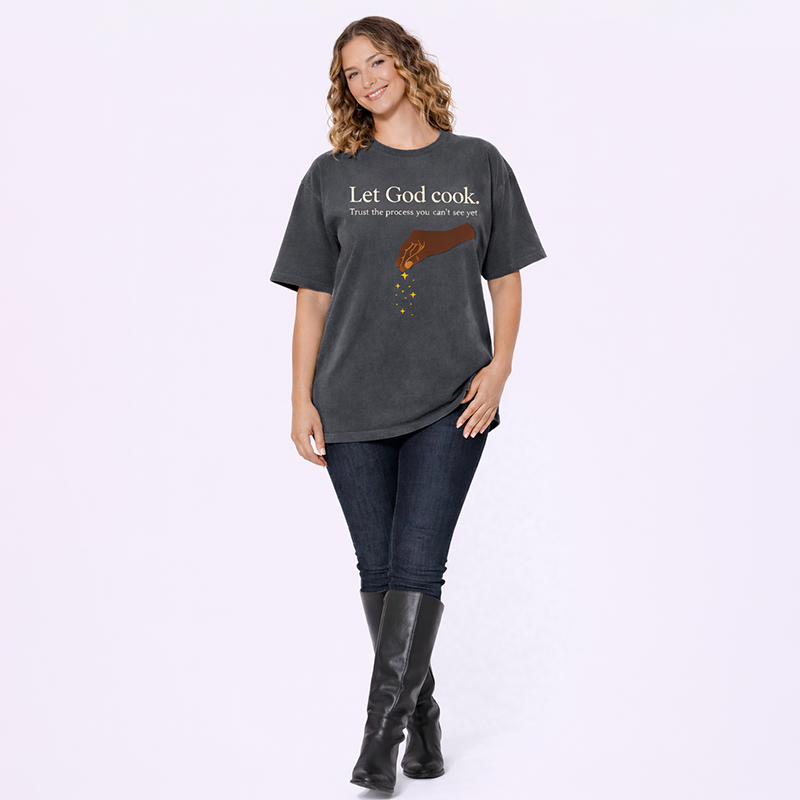 Let-God-cook-graphic-tee-shirt $122 Let God cook graphic tee shirt - Image 1