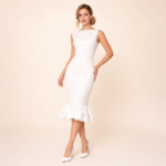 Samirah White Midi Dress
