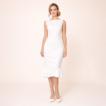Samirah White Midi Dress - Image 4