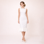 Samirah White Midi Dress - Image 7