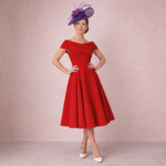 Scarlet Grace Off-Shoulder Midi Dress - Image 4