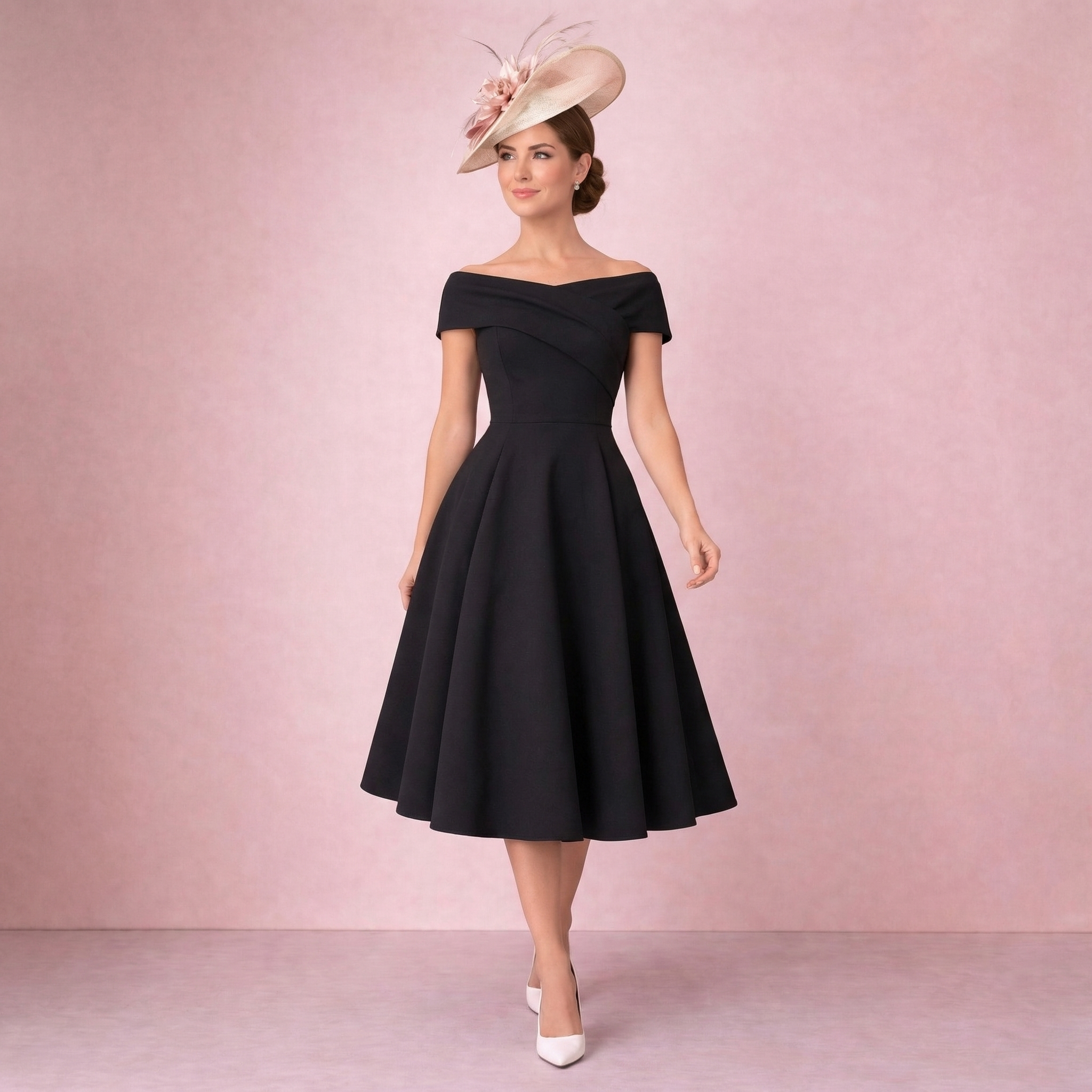 Scarlet Grace Off-Shoulder Midi Dress 4 Scarlet Grace Off-Shoulder Midi Dress - Image 1