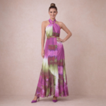 Violet Garden Halter Maxi Dress - Image 2