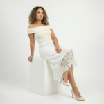 White Lace Midi Skirt