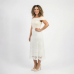 White Lace Midi Skirt - Image 4