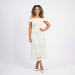 White Lace Midi Skirt - Image 5