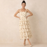Floral Tiered Ruffle Midi Dress - Image 2
