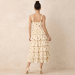 Floral Tiered Ruffle Midi Dress - Image 4