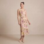 Elegant Floral Belted Midi Dress - Image 3