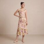 Elegant Floral Belted Midi Dress - Image 4