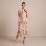 Elegant Floral Belted Midi Dress - Image 6
