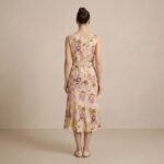 Elegant Floral Belted Midi Dress - Image 7