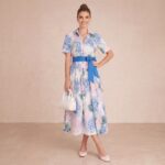 Floral Shirt Style Midi Dress - Image 3