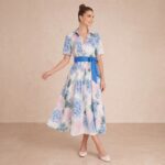 Floral Shirt Style Midi Dress - Image 4