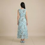 Ruffle Trim Floral Pleated Midi Dress - Image 5
