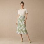 Floral Lace High-Waisted Midi Skirt - Image 4