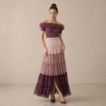 Ombre Tulle Tiered Maxi Skirt