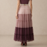 Ombre Tulle Tiered Maxi Skirt - Image 3