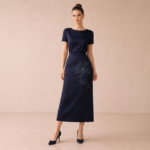 Embellished Floral Satin Midi Skirt - Image 2