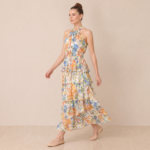 Women’s Multi Floral Tiered Maxi Dress - Image 3
