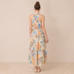 Women’s Multi Floral Tiered Maxi Dress - Image 5