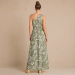 Sage Green Printed Maxi Dress - Image 6