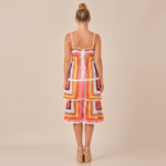Rainbow Crochet Tiered Midi Dress - Image 5