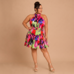 Sunset Splash Halter Mini Dress - Image 7