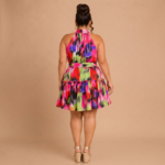 Sunset Splash Halter Mini Dress - Image 9
