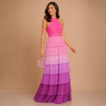 Sunset Ombre Tiered Maxi Dress - Image 2