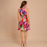 Sunset Splash Halter Mini Dress - Image 8