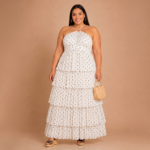 Polka Charm Tiered Maxi Dress - Image 2