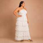 Polka Charm Tiered Maxi Dress - Image 4