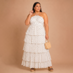 Polka Charm Tiered Maxi Dress - Image 3