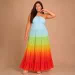Tropical Sunset Tiered Maxi Dress - Image 5