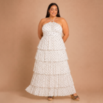 Polka Charm Tiered Maxi Dress