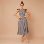 Check Tie-Shoulder Midi Dress - Image 2