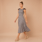 Check Tie-Shoulder Midi Dress - Image 3