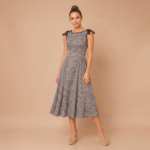 Check Tie-Shoulder Midi Dress - Image 4