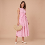 Blush Garden Tie-Waist Midi Dress - Image 3