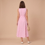 Blush Garden Tie-Waist Midi Dress - Image 5