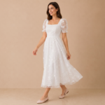 Isabella Lace Midi Dress - Image 3