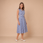 Harbor Stripe Belted Midi Dress - Image 8