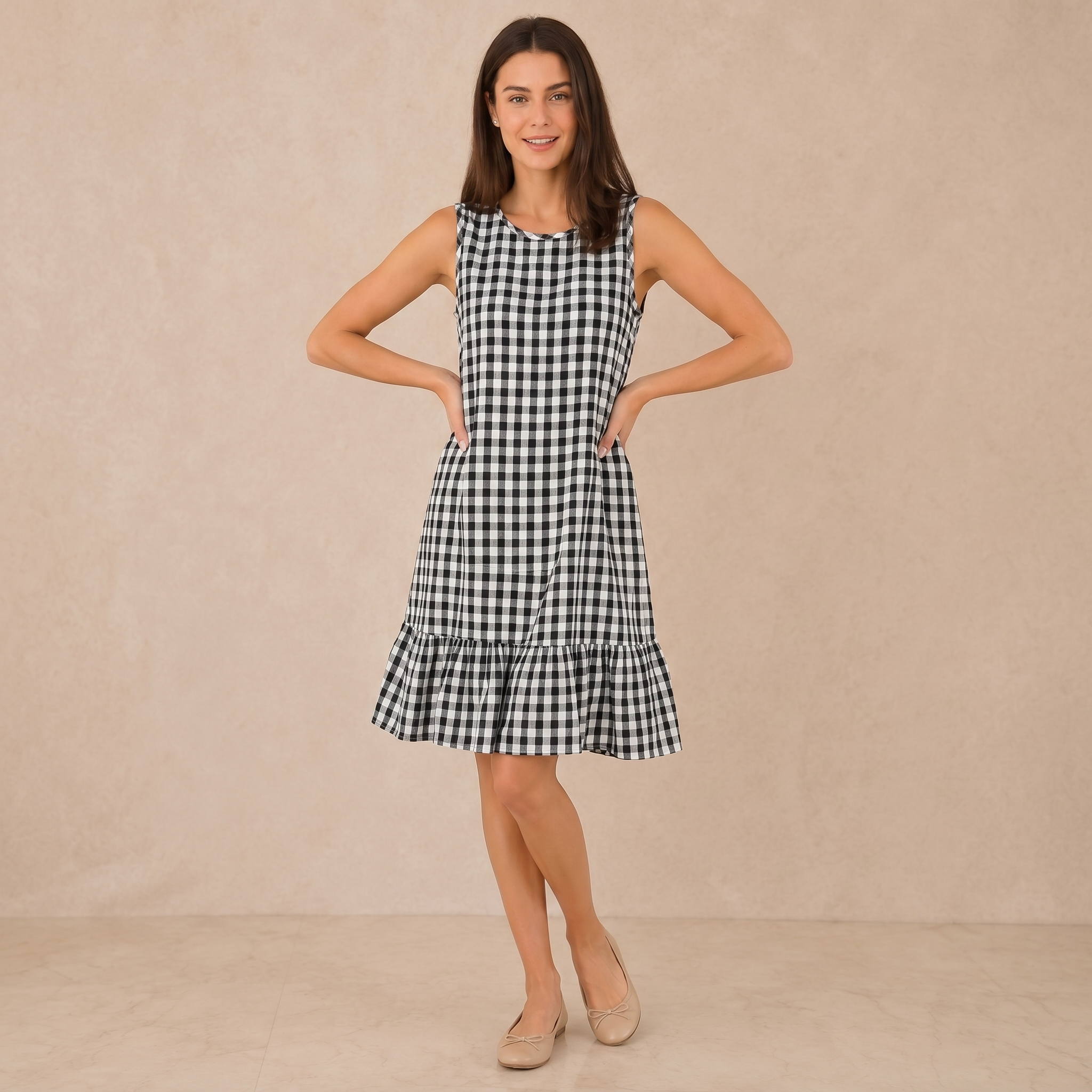 Modelia-2026-06-12-492673-repose Picnic Day Gingham Mini Dress - Image 1