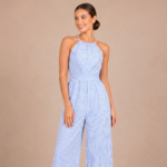 Ava Stripe Halter Jumpsuit - Image 2